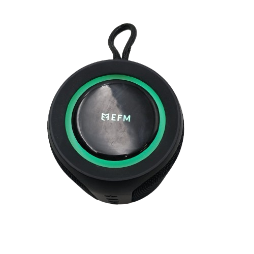 EFM Austin Mini EFBSAMUL909PBL Bluetooth Speaker, Black, Good Condition With Box, USB C Charging Cable + 3.5mm AUX Cable (NA)