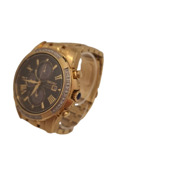 Seiko Men’s V172-0AV0 Stainless Steel Watch   [JN]