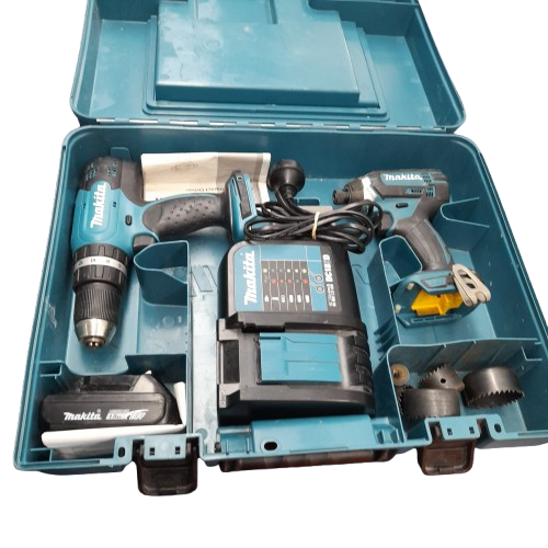 Makita 12V Max 2-Piece Drill Kit Combo CLX224 Blue With One Battery (1429758) (MR)