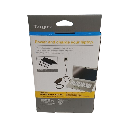 Targus APA30AU 90W Laptop Charger (Older Version), Black, Like New In Box, With 8 RED Laptop Tips (NA 1383394)