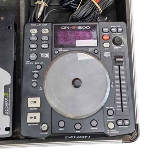 Denon DJ Mixer Setup – DN-S1200 with Hard Case, 2x DN-S1200 Turntables & Cords – Pickup Only (WR)