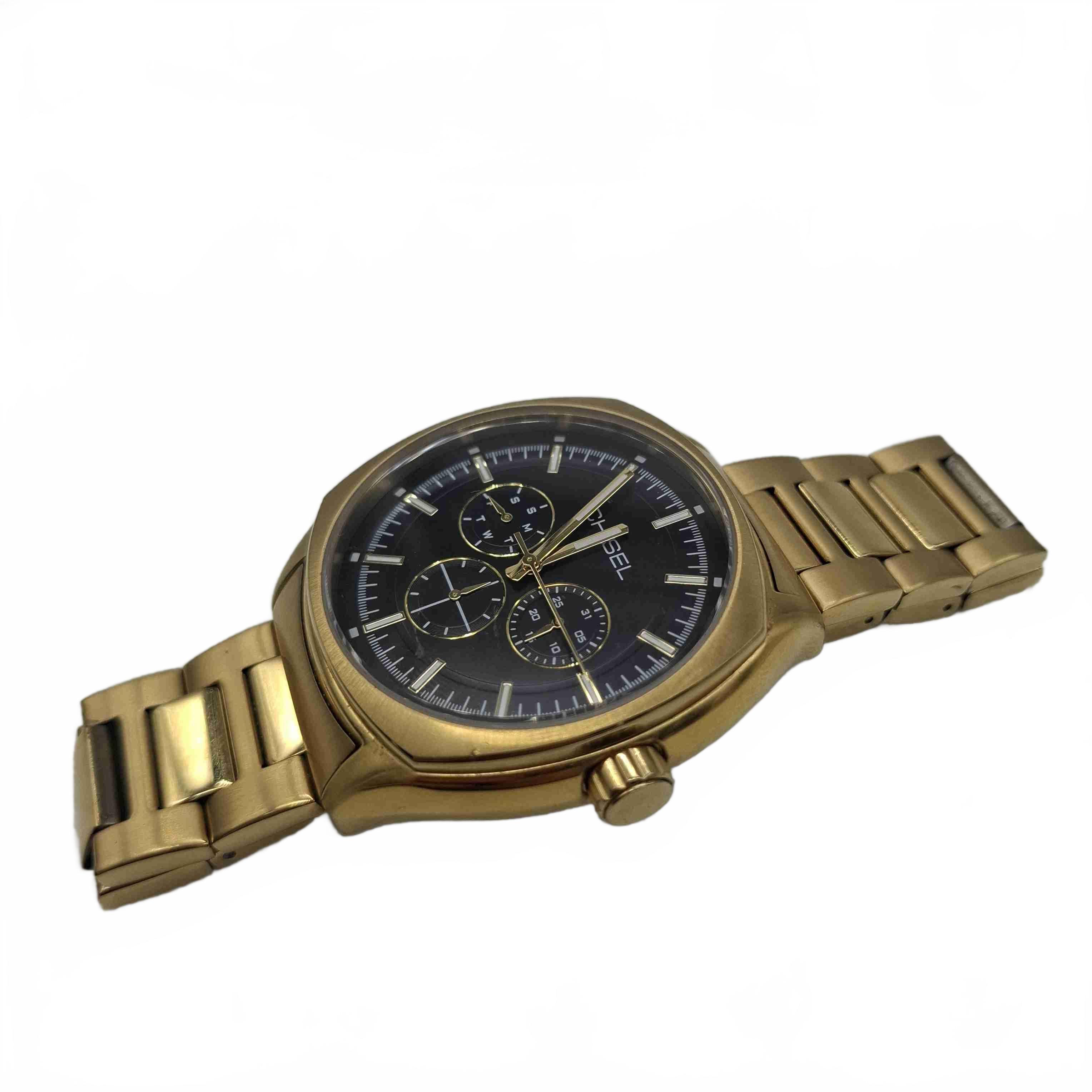 Chisel Mens Gold Stainless Steel Analog Watch (1432498)