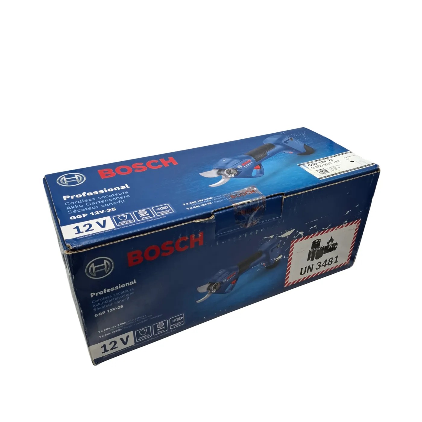 BOSCH CORDLESS SECATEURS GGP 12V-25 In Box With 3.0Ah Battery and Charger (WR 1410153)
