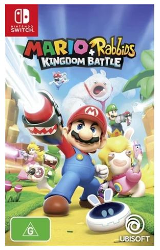Nintendo Switch Mario Rabbids Kingdom Battle Game, Excellent Condition With Case