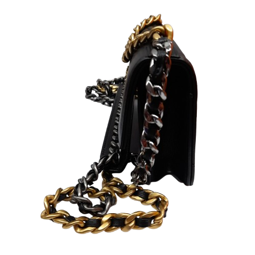 CHANEL Black Lambskin Clutch with Chain ( Box & Dust Bag) (MR)