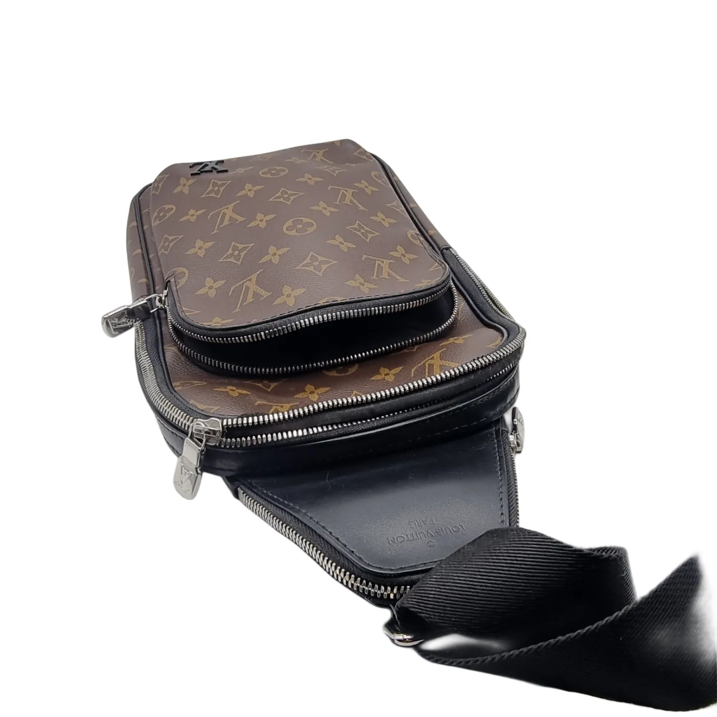 Louis Vuitton Avenue Slingbag Mono Brown With Entrupy Certificate (WR 1395421)
