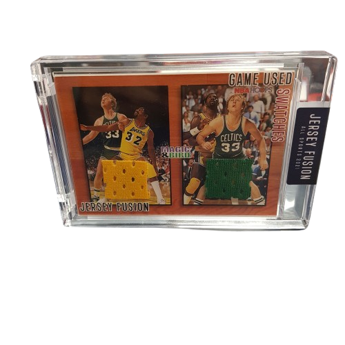 MAGIC JOHNSON & LARRY BIRD​Jersey​ fusion​ 2021​ Game Used Swatches (MR)