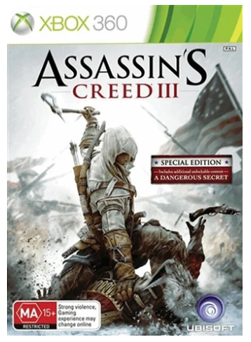 Assassins Creed 3 Xbox 360 Game – Good Condition  With Manual