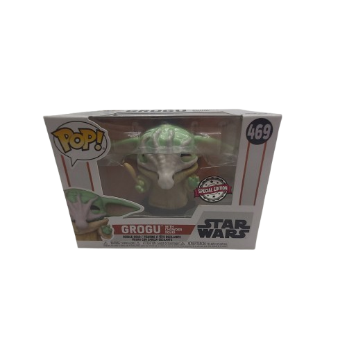 Funko! POP VINYL 469 Star Wars Grogu With Chowder Squid In Box