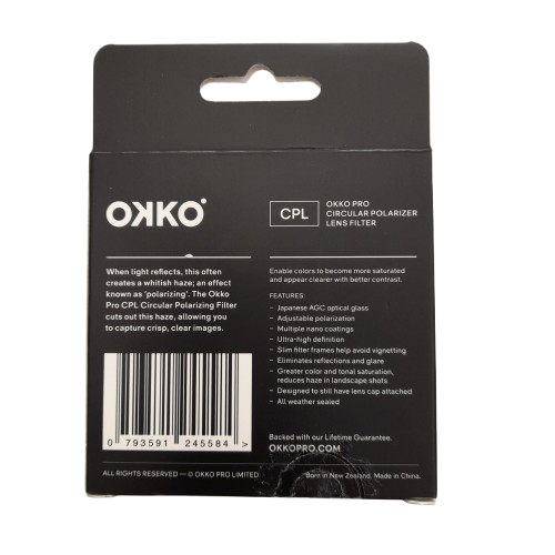 OKKO Pro CPL 77mm Circular Polarizer Lens Filter in Box (LN)