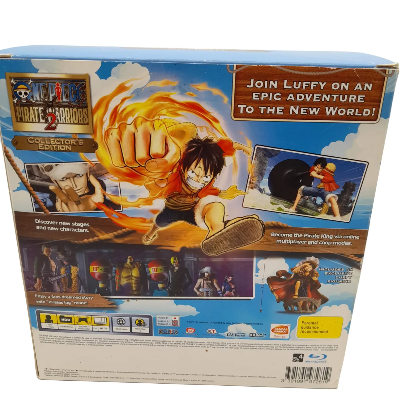 Bandai One Piece Pirate Warriors 2 Collector’s Edition PS3 Game Sealed+Figurine In Box (WL 1414121)