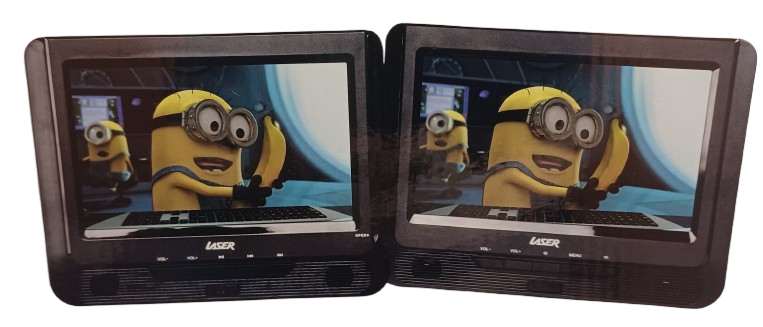 Laser 9-Inch Dual Screen Portable DVD Player In Box (WR 1383600)