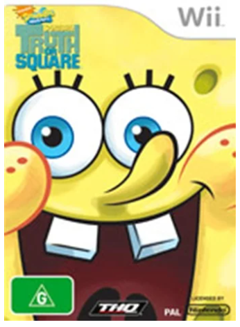 Spongebob Truth Or Square Nintendo Wii Game Very Good Condition No Manual