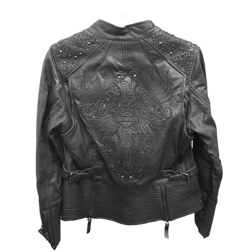 Harley Davidson Valerie Wow (97186-14VW) Women’s Leather Jacket with Swarovski Crystals Size S (LN)