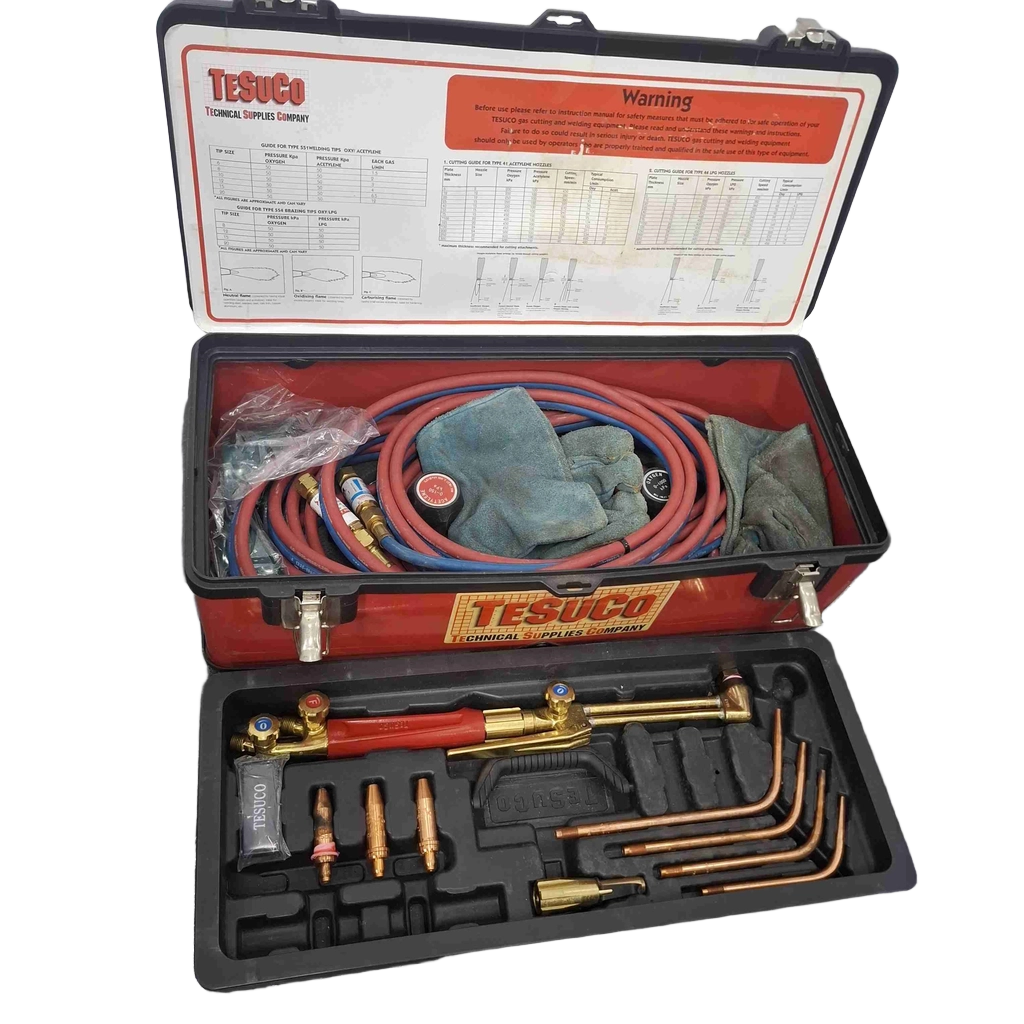 Tesuco Oxygen Acetylene Welding Kit In Case + Accessories (WR 1432704)