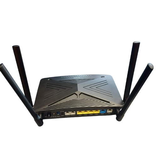 D-Link AX3000 Dual Band WiFi 6 VoIP Modem Router DSL-X3052E, Black, Very Good Condition, With AC Adaptor, Manual + Wifi Config Card (LE 1356401)