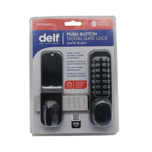 Delf Door Lock DDLOK0033 Black (CP 1418178)