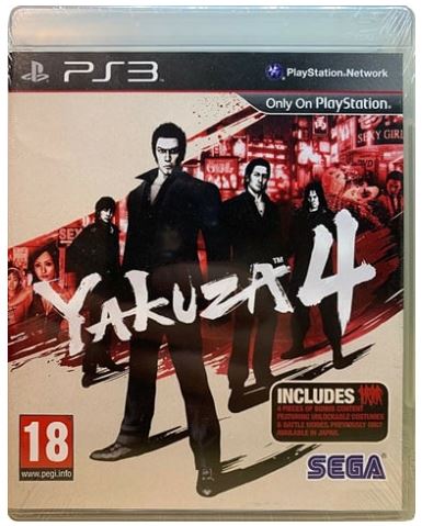 Sony Playstation 3 Yakuza 4, Excellent Condition With Case + Manual