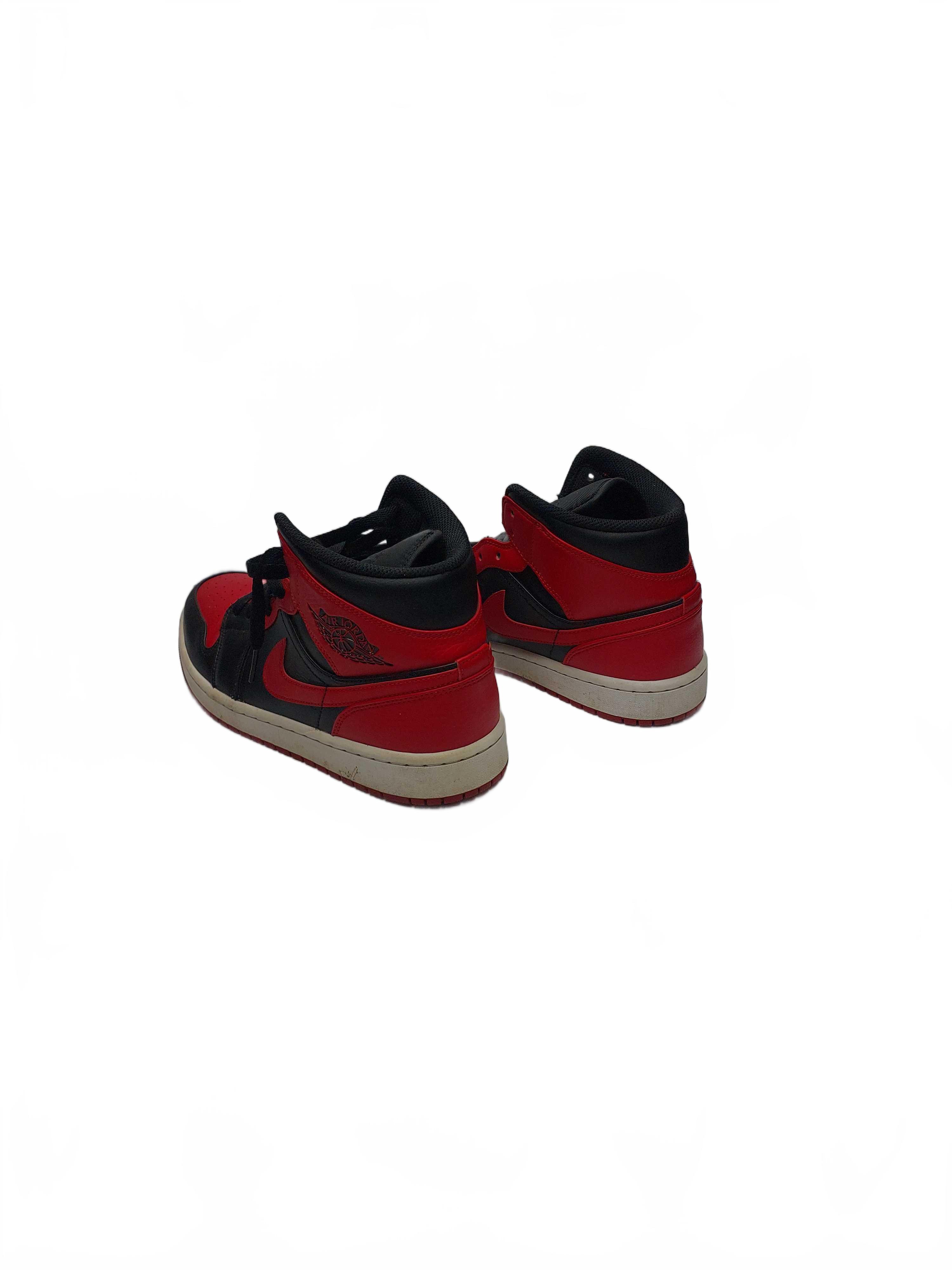 Nike Air Jordan 1 Mid 554724-074 Red Black US 9 (GB1429793)