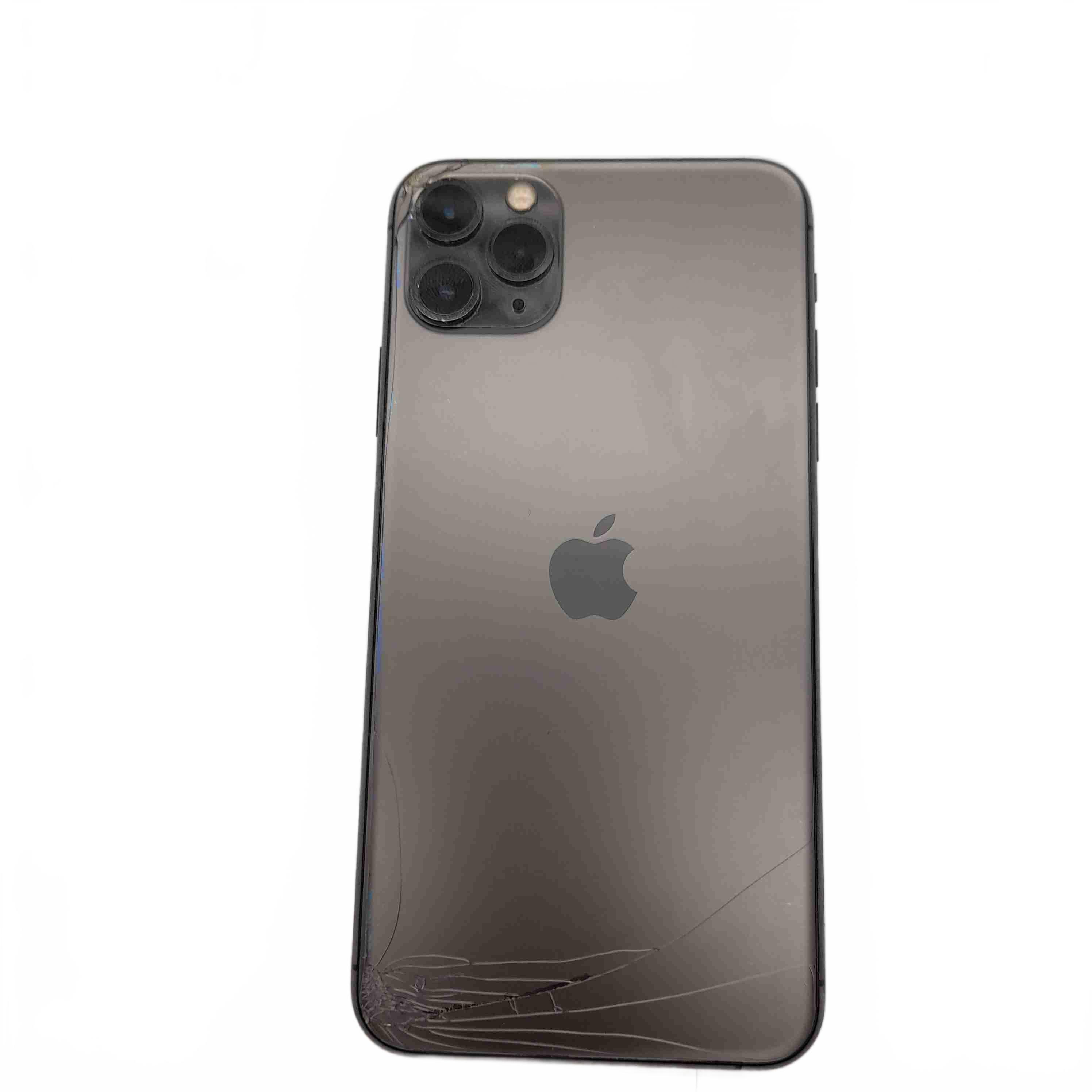 Apple iPhone 11 Pro Max 64GB Grey A2218 Back Cracked 74% Battery Health Everything works fine (WL1434727)