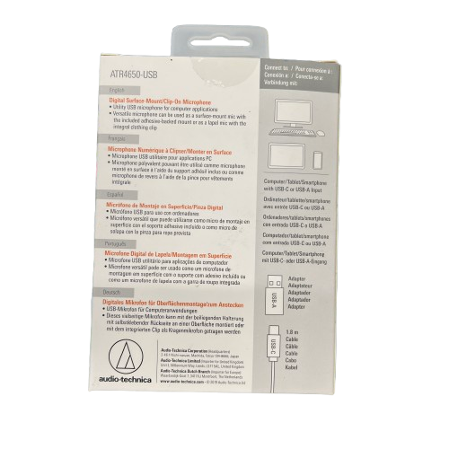 Audio-Technica ATR4650-USB Omnidirectional Condenser Microphone (MK)