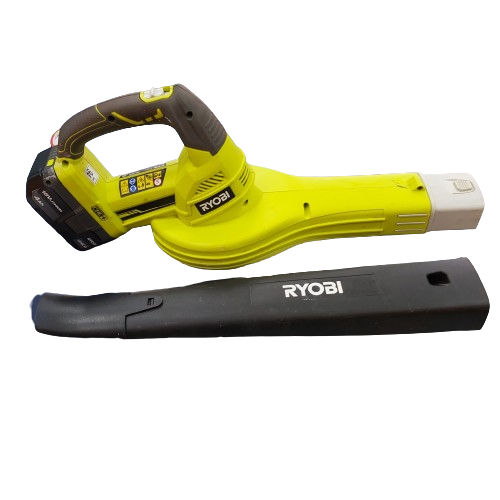 Ryobi 18V Cordless Blower OBL1820S, Good Condition, Light Scuffing, With Nozzle + 18V 4.0Ah Battery