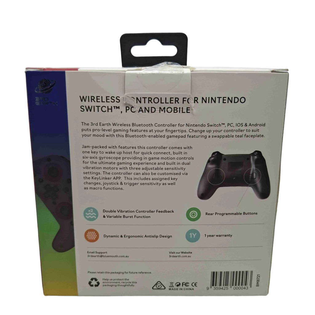 3rd Earth Wireless Game Controller – For Switch, PC, Mobile + Box (WR 1433704)