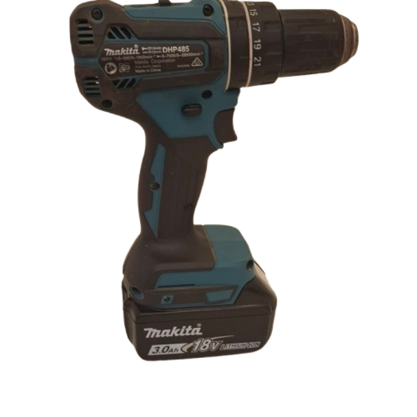 Makita 18V Brushless Hammer Driver Drill DHP485 With Battery, Charger And Case (JN)