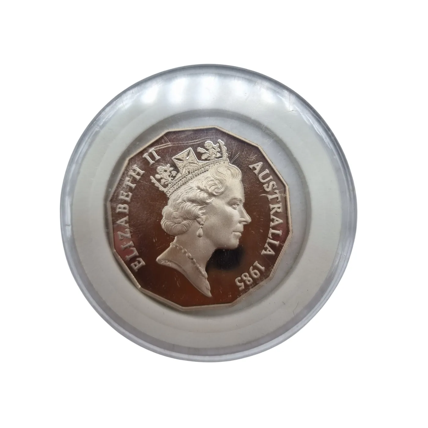 1985 50 Cent Coin In Case (WR 1369139)
