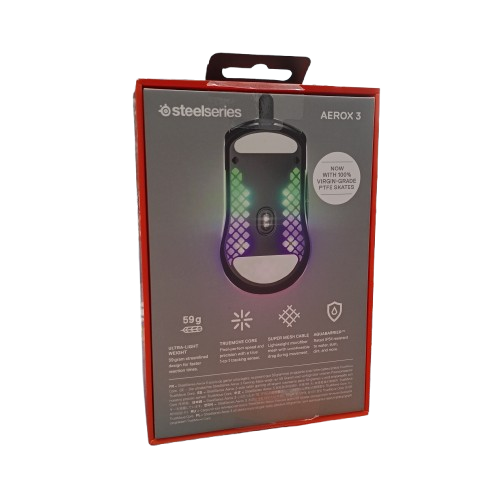 SteelSeries Aerox 3 Wireless Gaming Mouse M-00017 Black – In Box + Charger (CP 1399717)