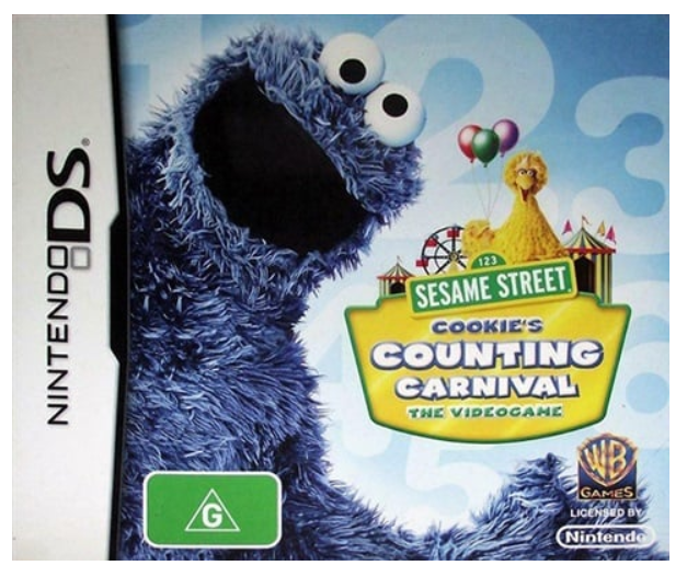 Sesame Street Cookies Counting Carnival Nintendo Ds Game Cartridge Only Good Condition (CP-1353515)