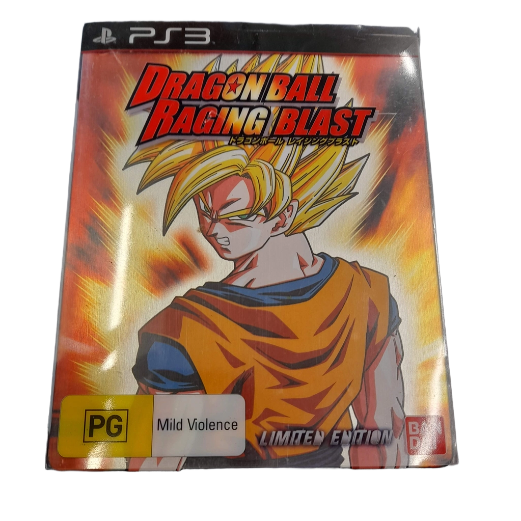 Sony Playstation 3 Dragonball Z Raging Blast Steelbook Limited Edition, With Case, Art Book, Soundtrack + Manual – Case Is Dented At Top (GE 1149518)