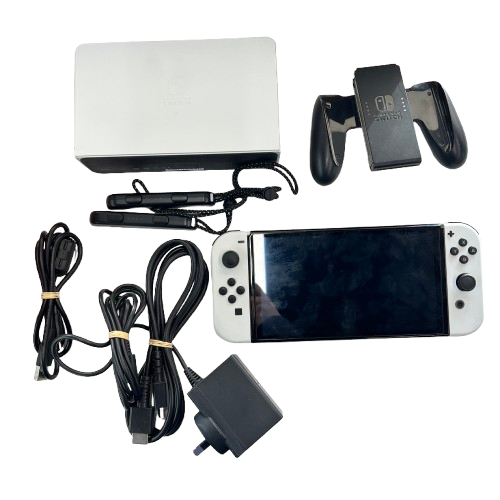 Nintendo Switch OLED With Box – Dock – Charger And Accessories (MK)
