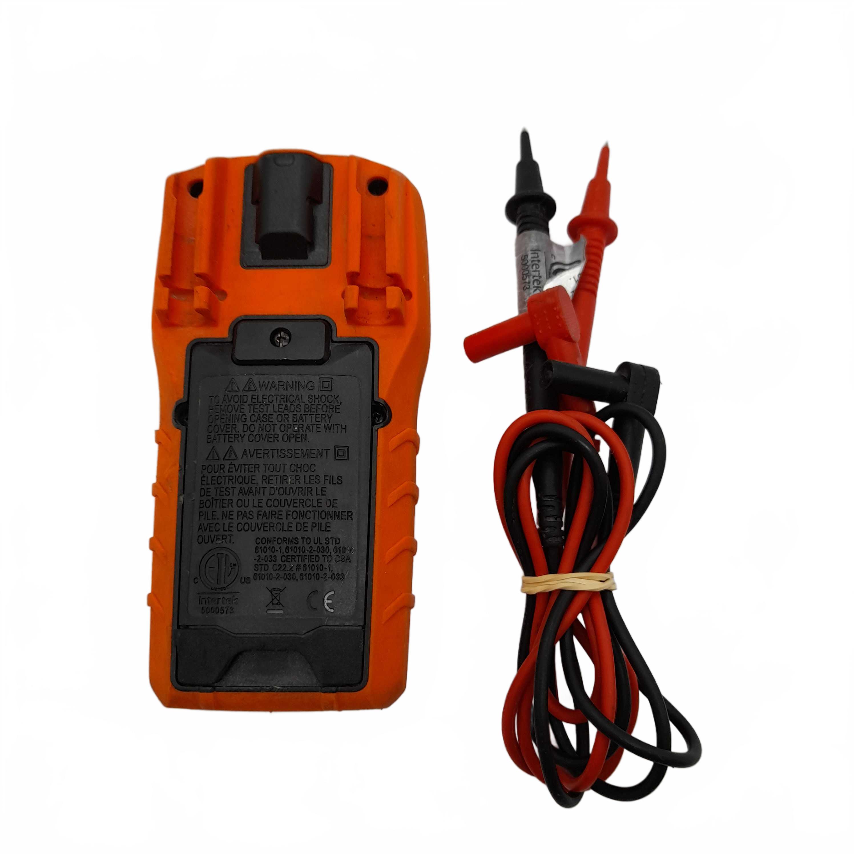 Klein Tools MM300 Manual-Ranging Digital Multimeter Orange With Cords (WR 1425944)