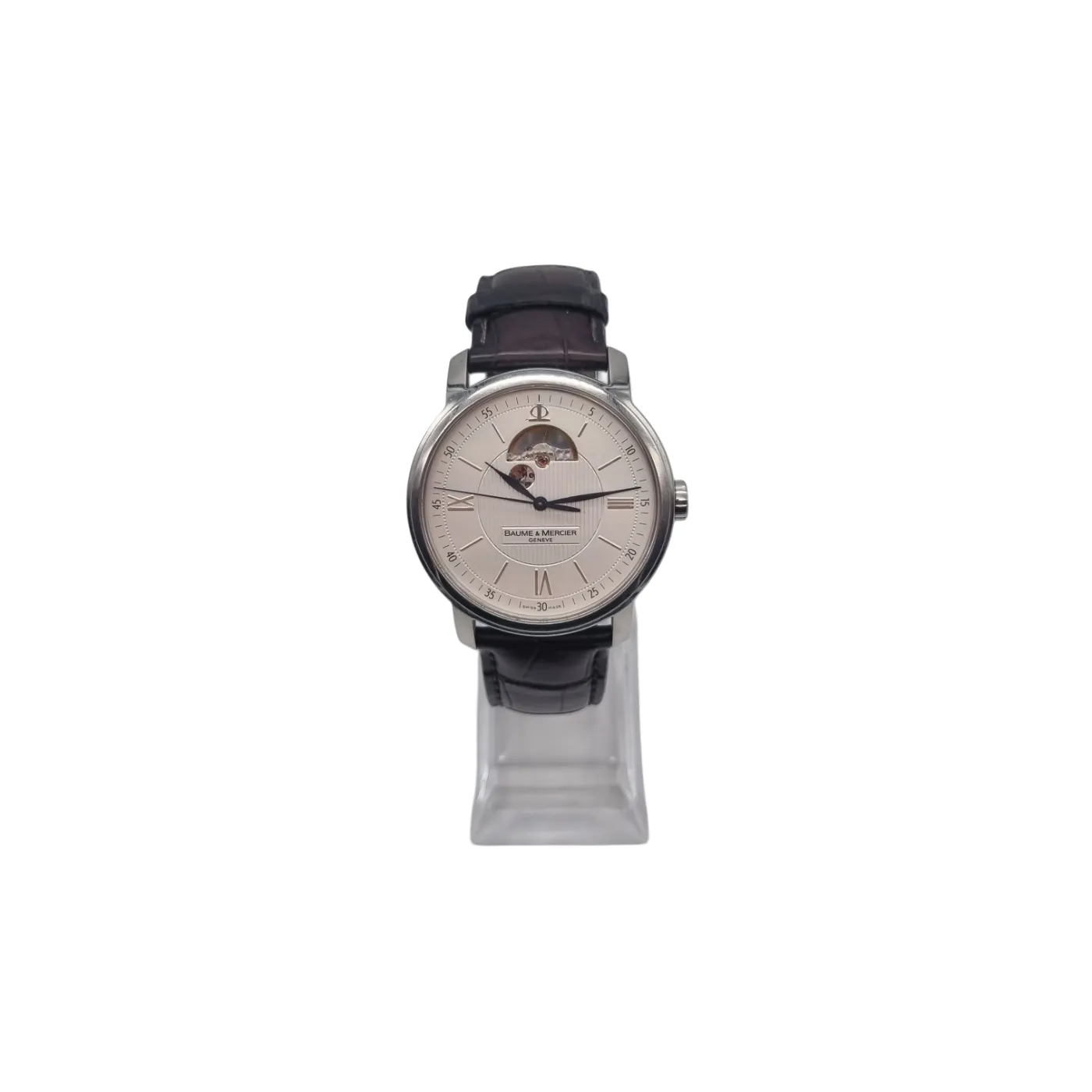 Baume & Mercier Men’s Swiss Watch Geneve 1830 With Brown Leather Band (No Box)