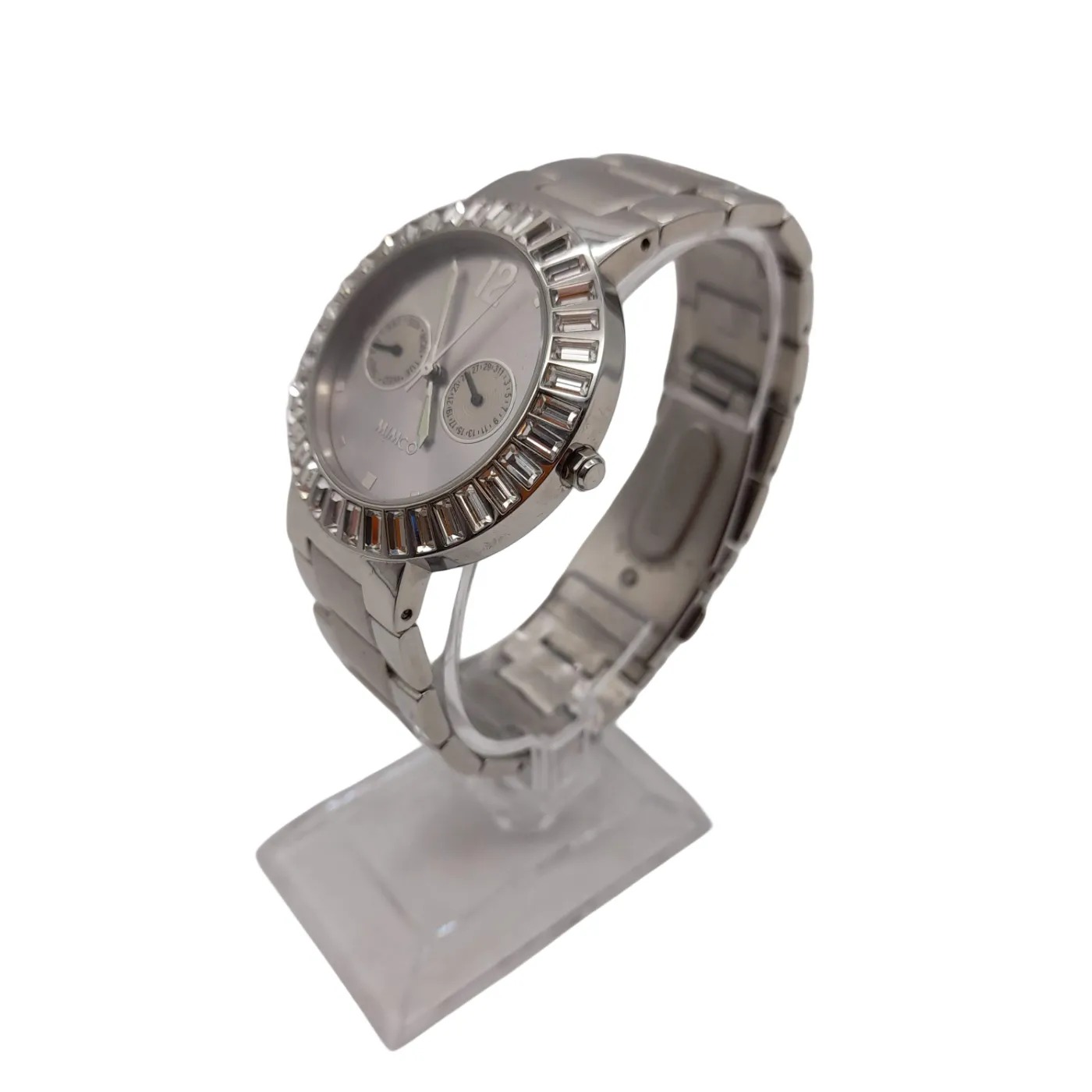 Mimco Timepeace Silver Stainless Steel Ladies Watch With Box (WL1417372)