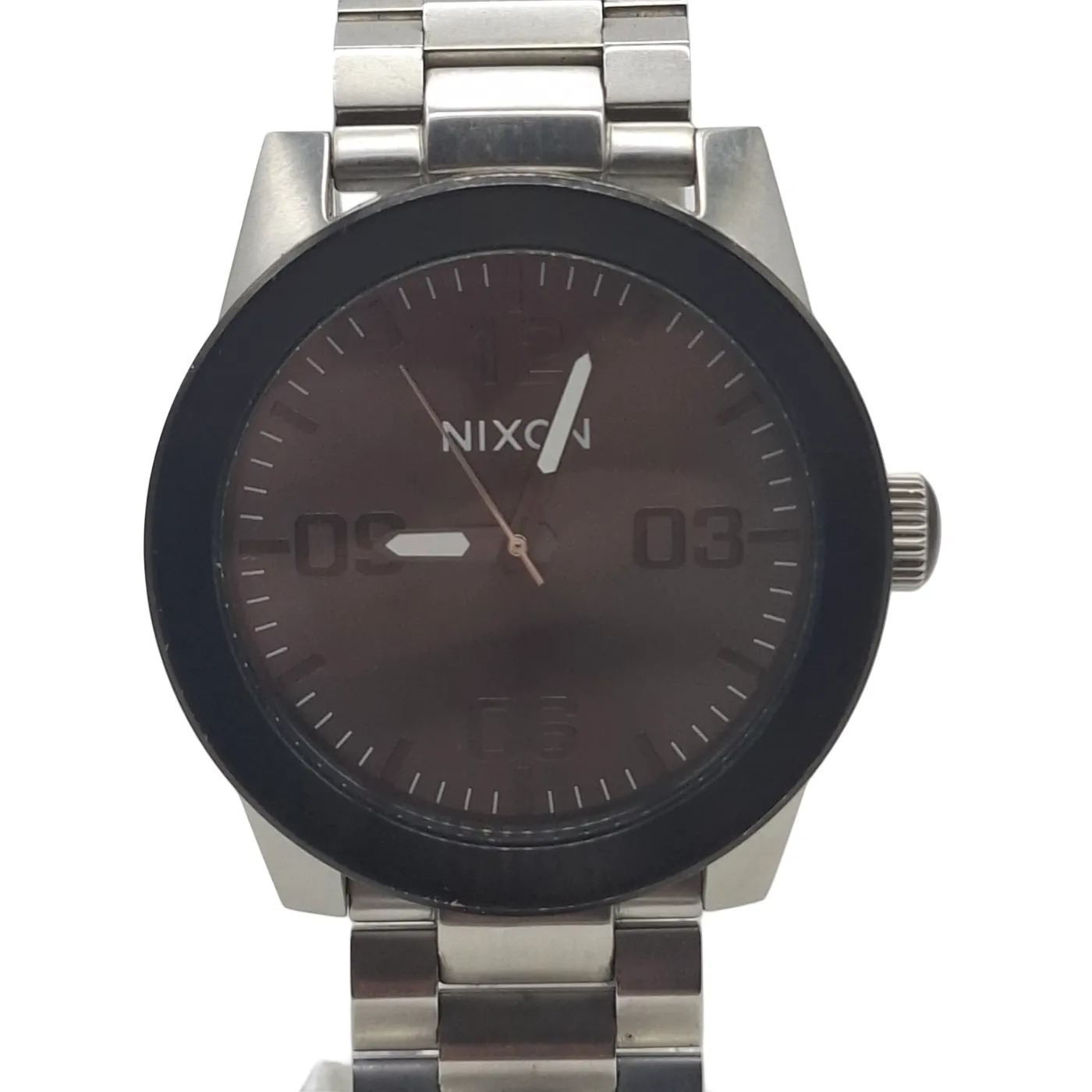 NXON Take Charge The Corp Men’s Silver Stainless Steel Analog Watch (WR 1416104)