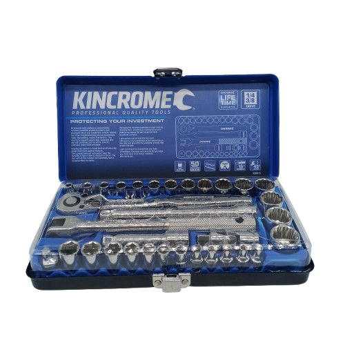 Kincrome 33 Piece 1/4 and 3/8 Inch Drive Metric Socket Set K28015 (WR 1421459)