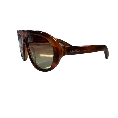 Prada PR C05S Sunglasses Striped Oak Green/Brown (NG)
