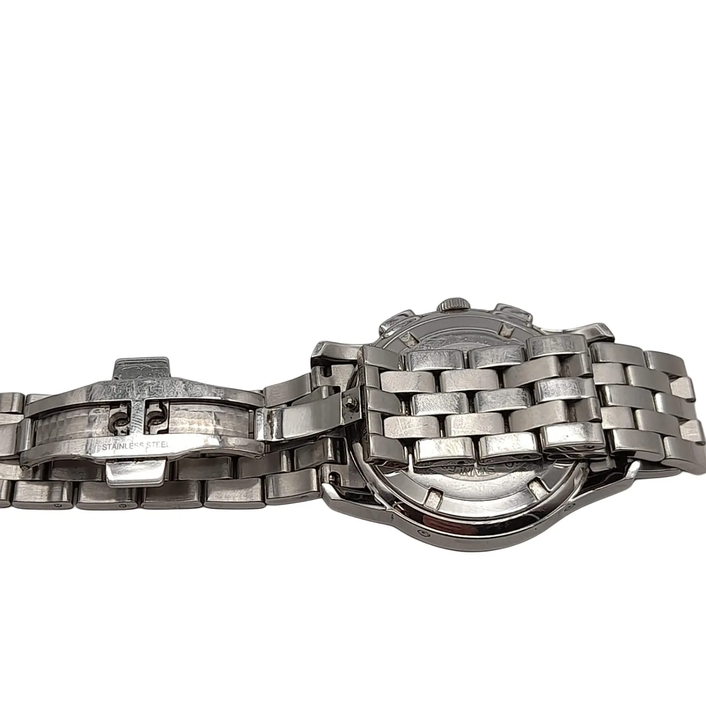 Gucci Chrono 5500 Men’s Silver Watch Light Scratches on Face (WL141515)