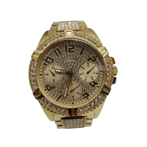 Guess Frontier W1156L2 Gold Steel Band Analog Watch (CP)