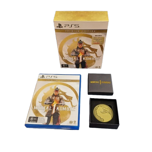 Sony Playstation 5 Mortal Kombat 1 Premium Edition Box, Very Good Condition, With Case, Coin + Collector Box