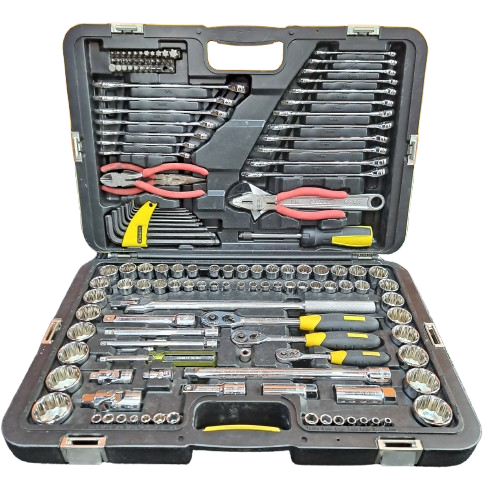 Stanley 156PC 1/4″, 3/8″, 1/2″ Metric/SAE Socket Set 71-609