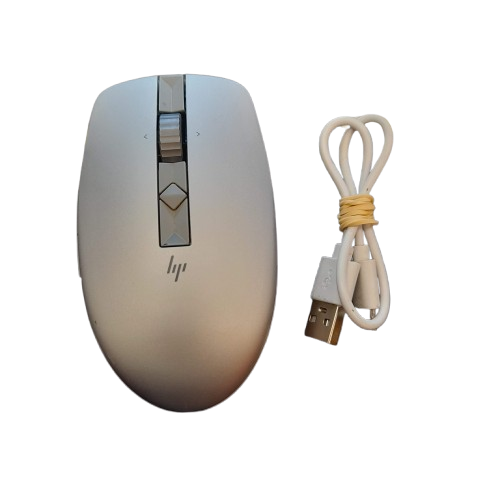 HP 710 Rechargeable Silent Bluetooth Mouse – Silver – With Charger Cord Only
