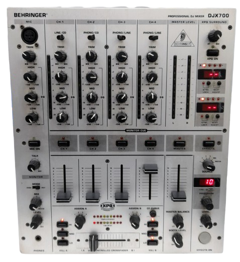 Behringer DJX700 5-Channel Pro DJ Mixer with Power Cable