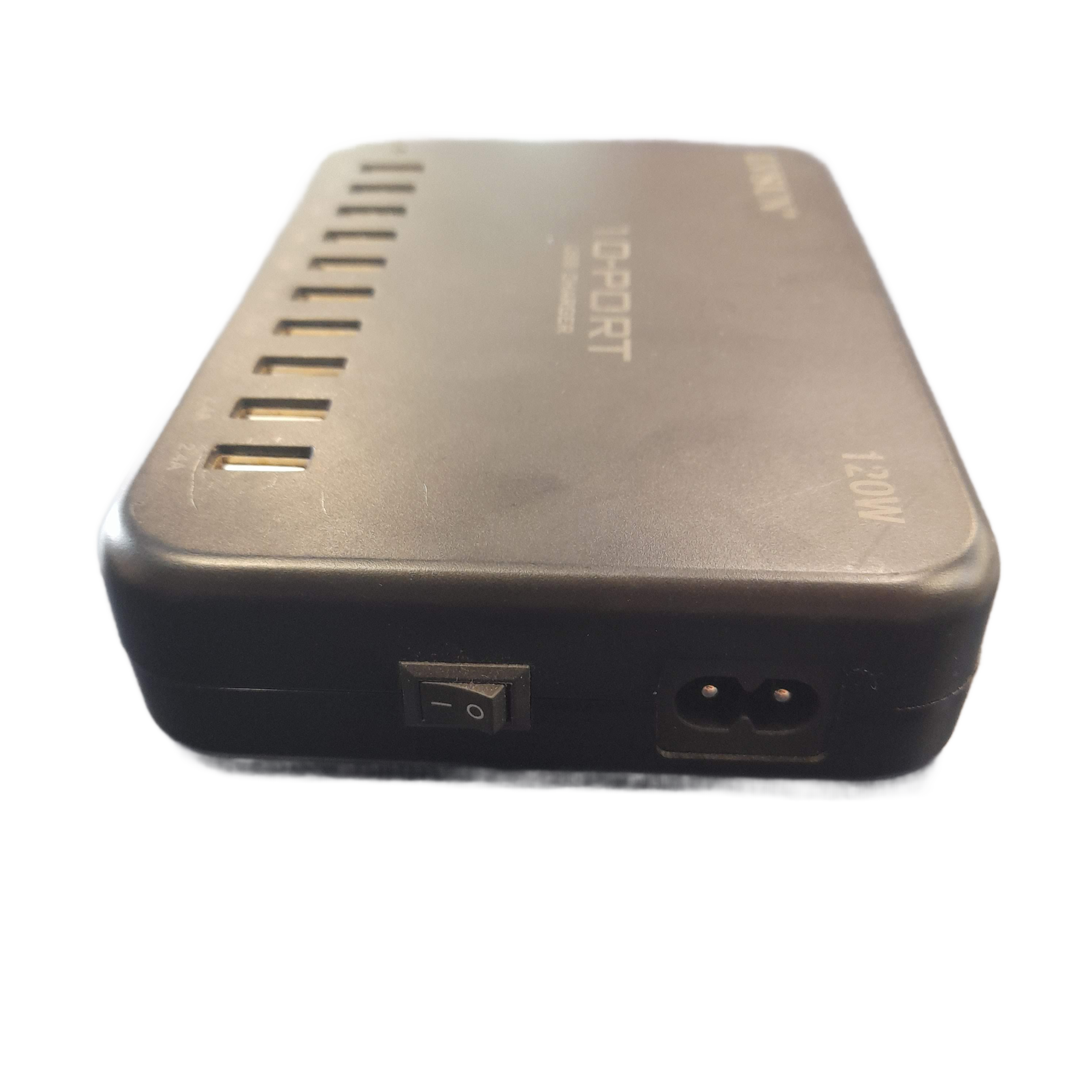 LYSUN USB Hub LS-10U24F Black 10-Port with Power Cord (GE 1406438)