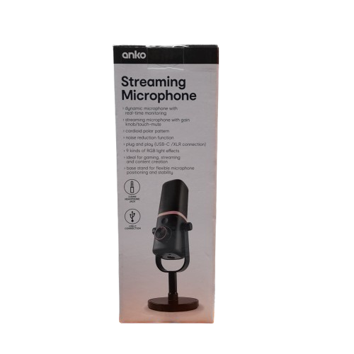 Anko Wired Streaming Mic Cable Black (MR)
