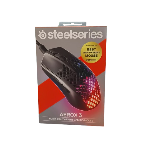 SteelSeries Aerox 3 Wireless Gaming Mouse M-00017 Black – In Box + Charger (CP 1399717)