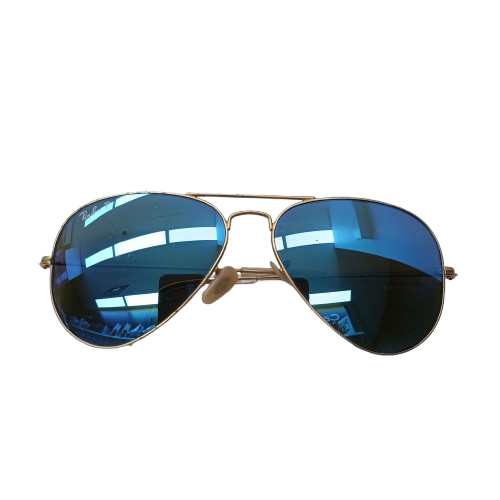 Ray-Ban Aviator Large Sunglasses Gold And Blue 58-14 (1436715) (CP)