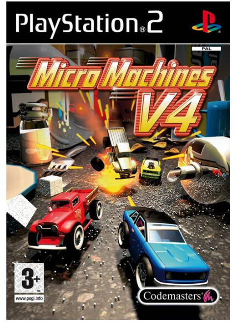 Micro Machines V4 Playstation 2 Game – Acceptable Condition With Manual (CP)